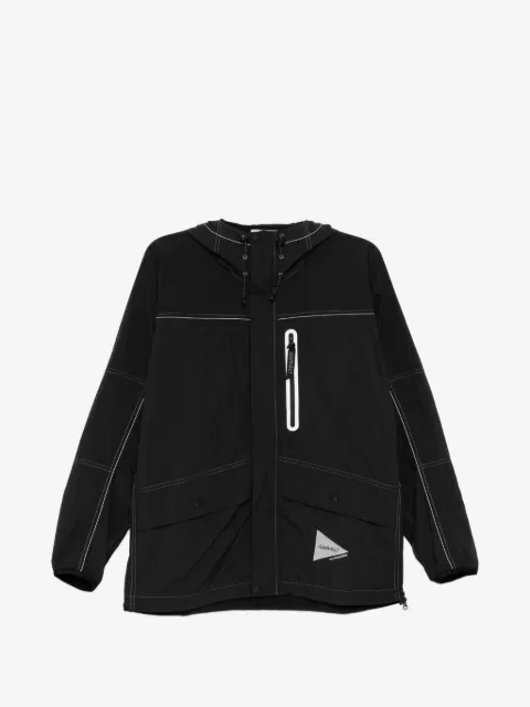 and Wander contrast-stitched logo-patch jacket
