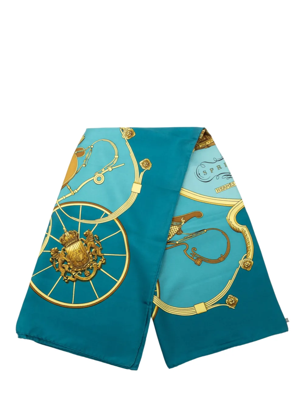 Hermès Pre-Owned 1980-2000 Springs Silk Scarf 90 scarves - Blu