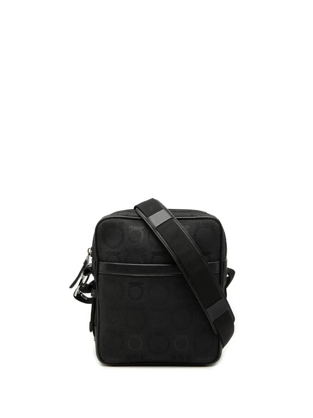 Ferragamo Pre-Owned 2021 Gancini Canvas crossbody bag - Nero