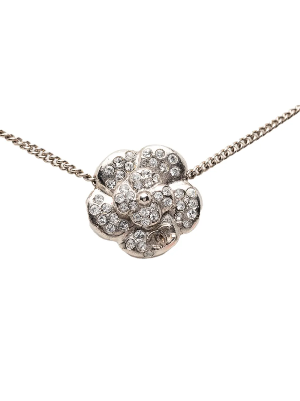 CHANEL Pre-Owned 2009 vergoldete Halskette mit CC-Kamelien-Anhänger