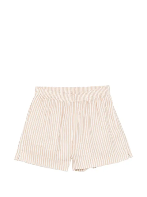MC2 Saint Barth Meave striped logo-embroidered shorts