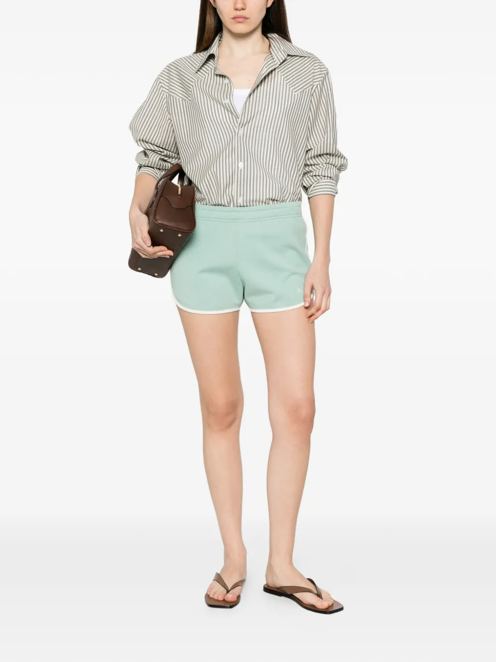 MC2 Saint Barth Francine Light shorts met geborduurd logo Groen