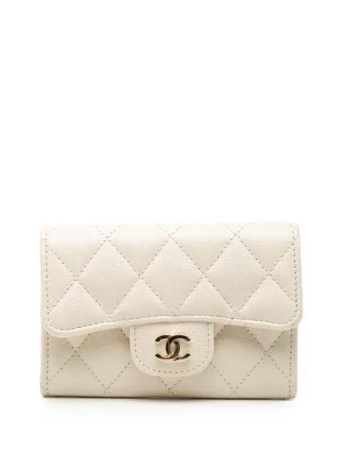 CHANEL Pre-Owned 2016-2017 CC Quilted Caviar Flap card holder