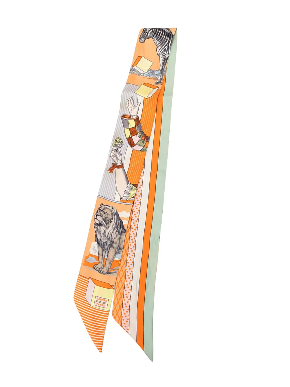 Hermès Pre-Owned 2000-2026 Grand Theatre Nouveau Twilly Seidenschal - Orange