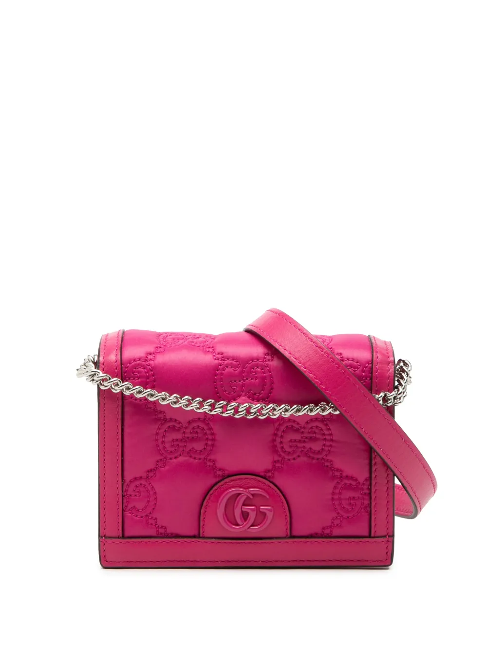 Gucci Pre-Owned 2016-2026 Mini GG Embossed Leather satchel - Rosa
