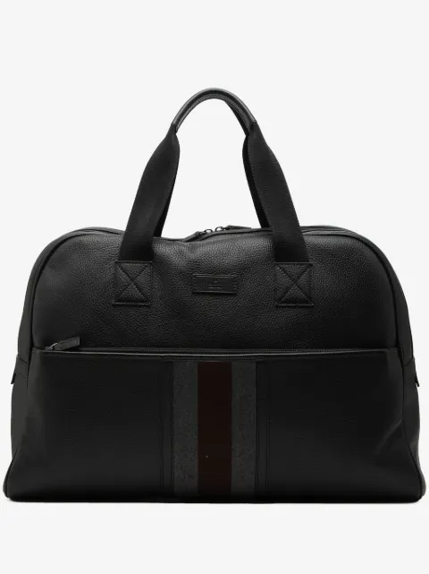 Gucci Pre-Owned bolsa de viaje Web Leather 2000-2015