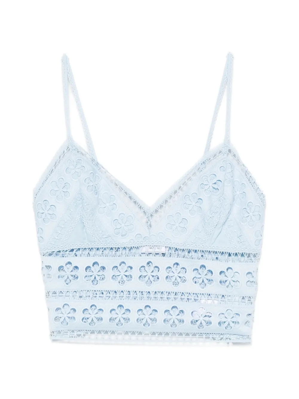 Charo Ruiz Ibiza Melie guipure-lace top - Blu