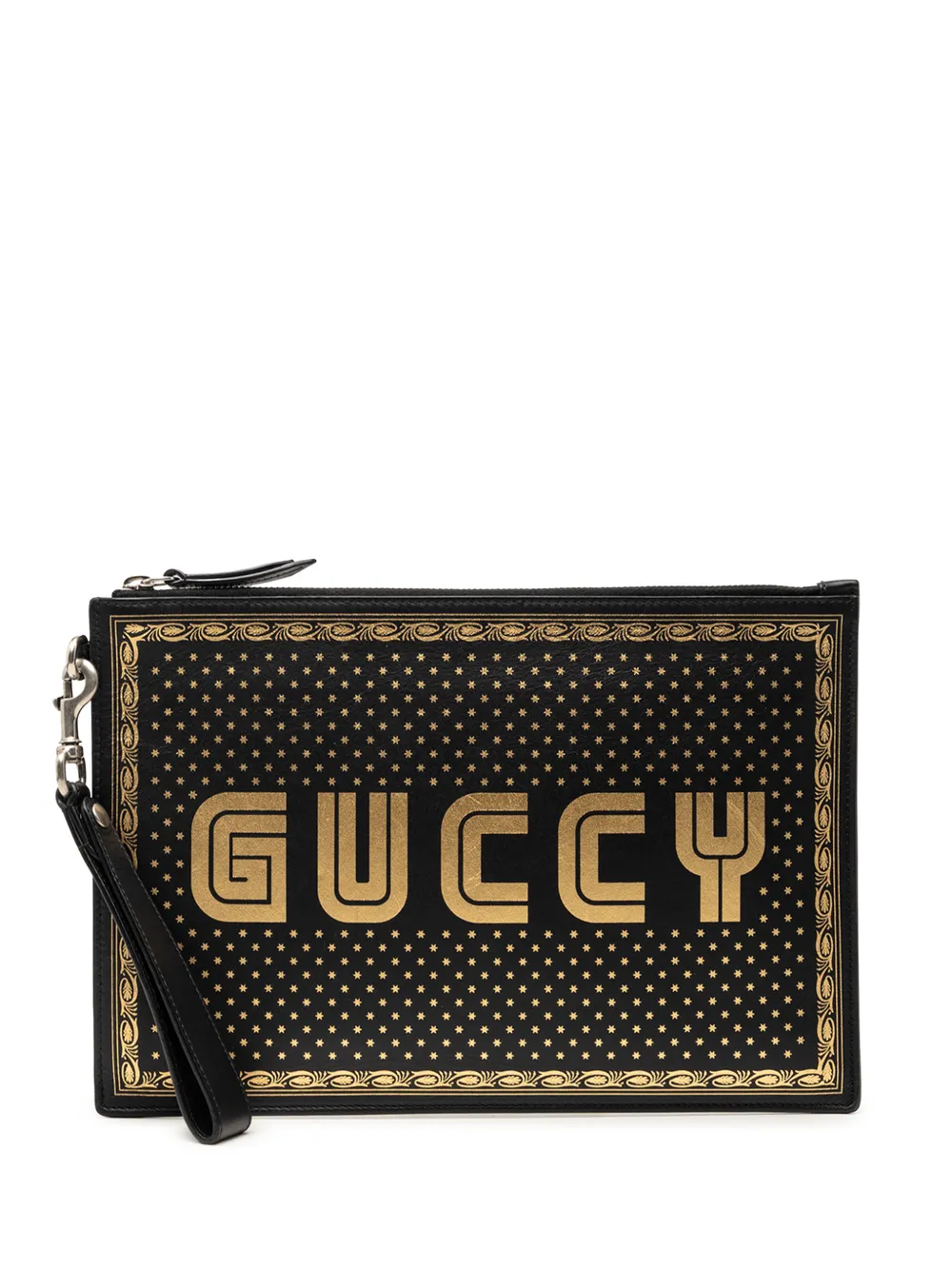Gucci Pre-Owned 2000-2015 Leather Guccy Sega clutch bag - Nero