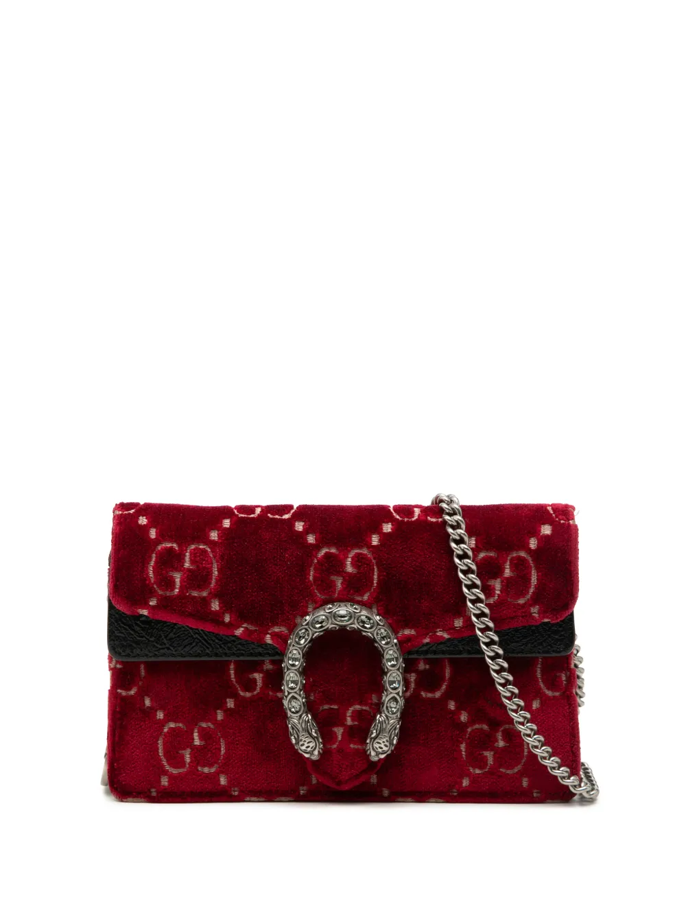 Gucci Pre-Owned 2016-2026 Mini GG Velvet Dionysus crossbody bag - Rosso