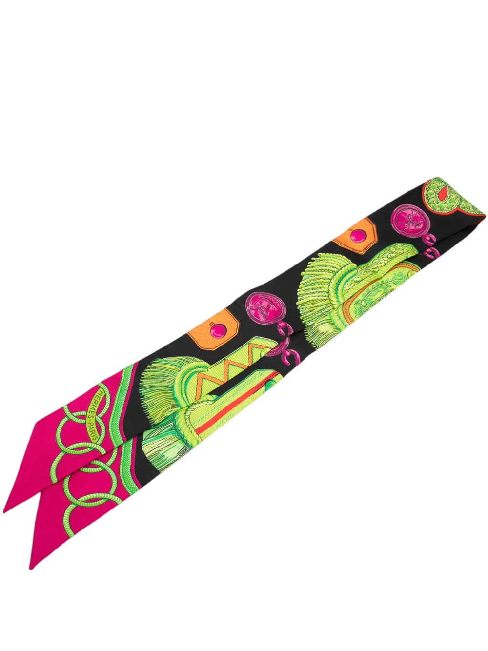 Hermès Pre-Owned 2000-2025 Epaulettes de Gala Twilly Seidenschal - Schwarz