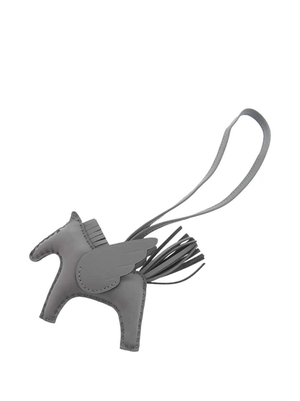 Hermès Pre-owned Portachiavi Milo Grigri Rodeo Pegasus Bag Charm Pm In Pelle Di Agnello 2025 - Grigio 