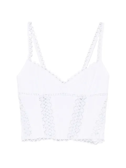 Charo Ruiz Ibiza Poppy guipure-lace corset top