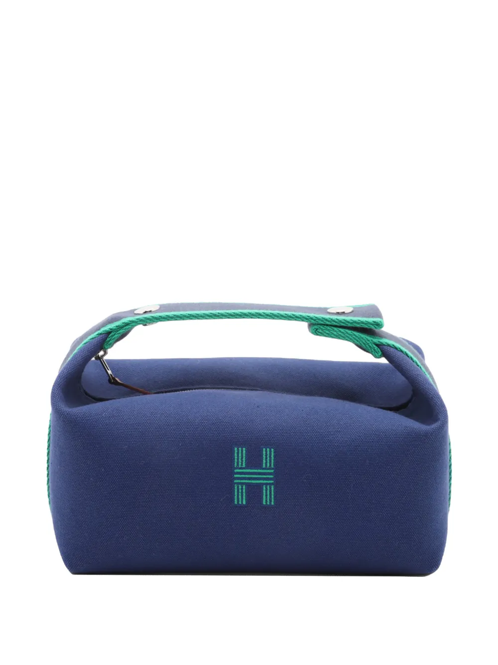 Hermès Pre-Owned 2020-2025 Small Toile Bride A Brac Case vanity bag - Blu
