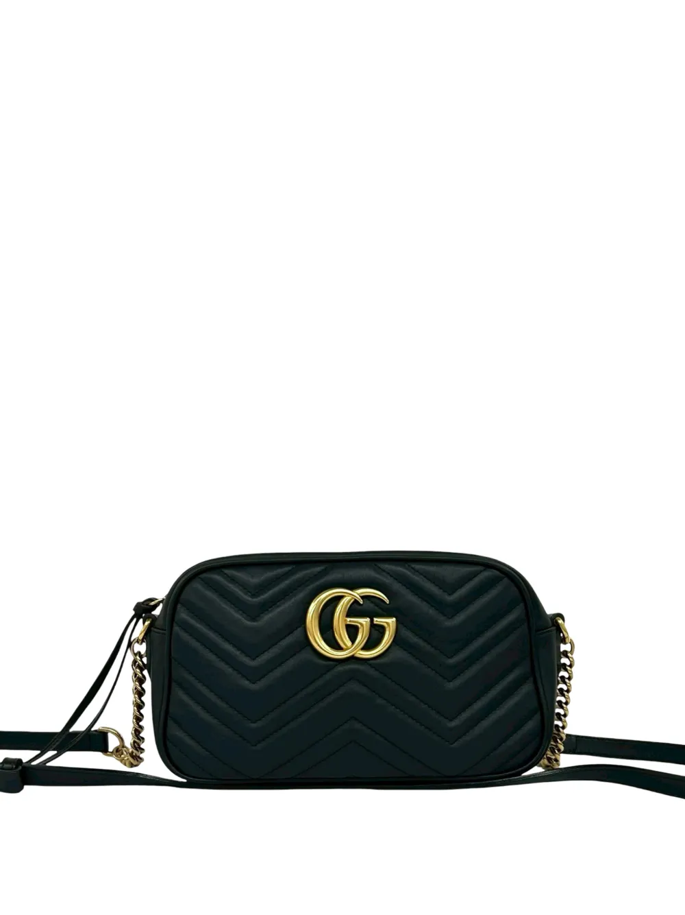 Gucci Pre-Owned 2016-2026 Small GG Marmont Matelasse Leather crossbody bag - Nero