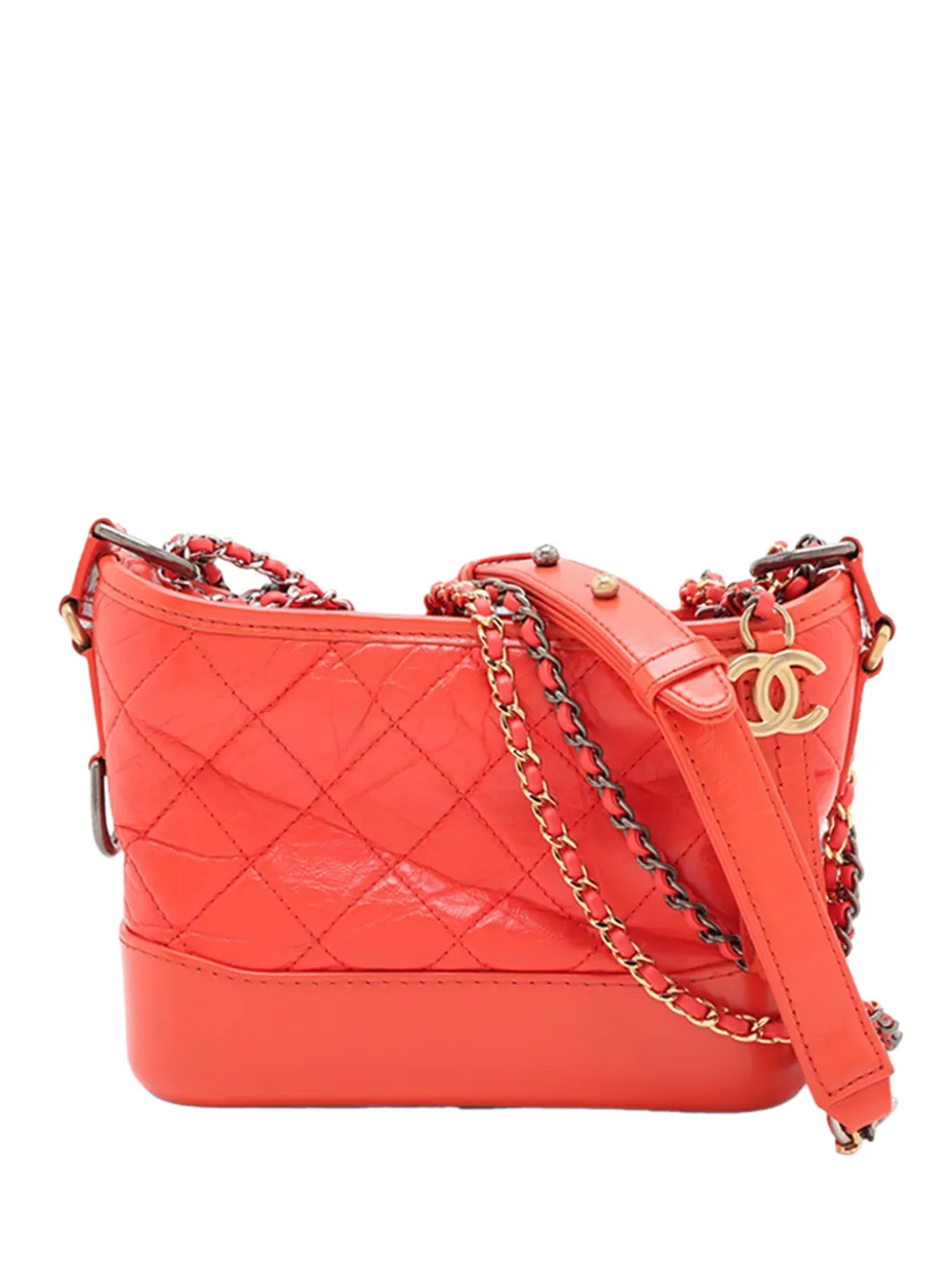 CHANEL Pre-Owned 2019 Small Aged Calfskin Gabrielle crossbody bag - Rosso