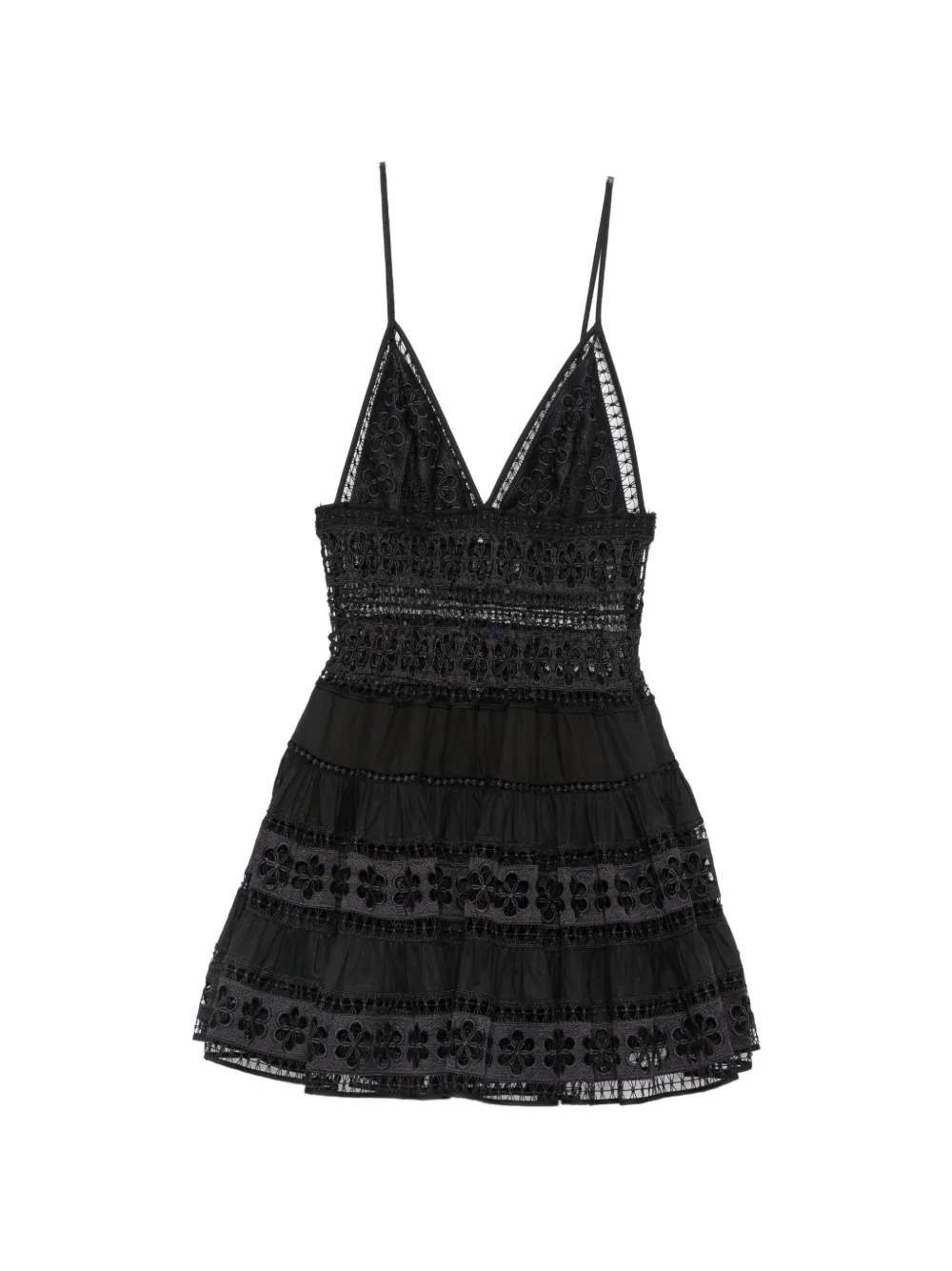 Charo Ruiz Ibiza Isca lace-pannel mini dress - Black
