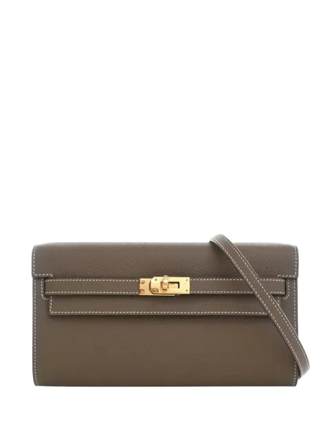 Hermès Pre-Owned bolsa crossbody Epsom Kelly To Go Wallet 2025