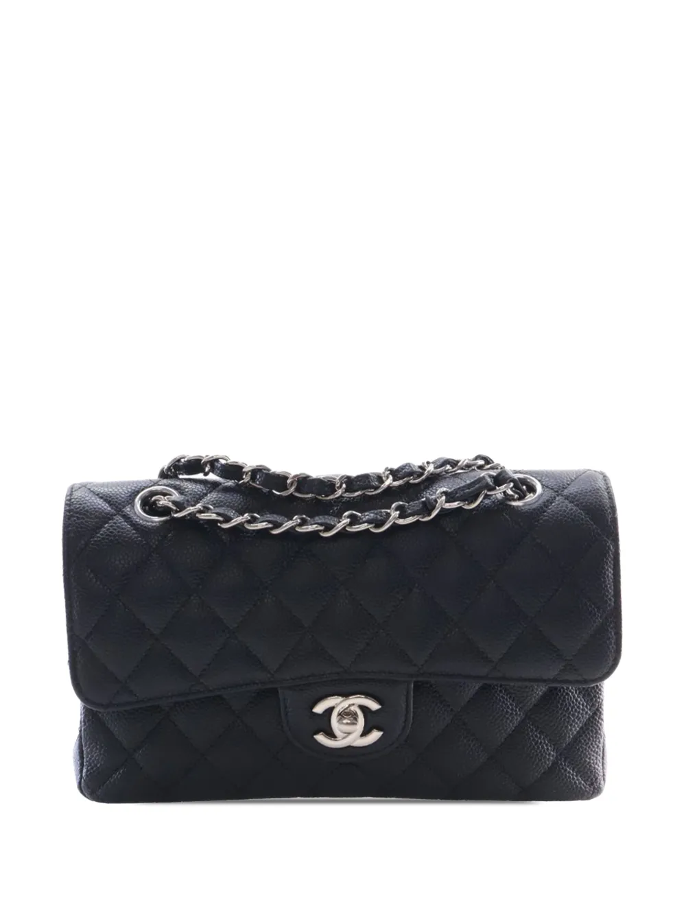 CHANEL Pre-Owned 2019 Small Classic Caviar Double Flap shoulder bag - Nero