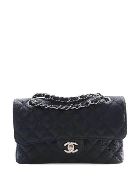 CHANEL Pre-Owned lille Classic Caviar Double Flap skuldertaske fra 2019