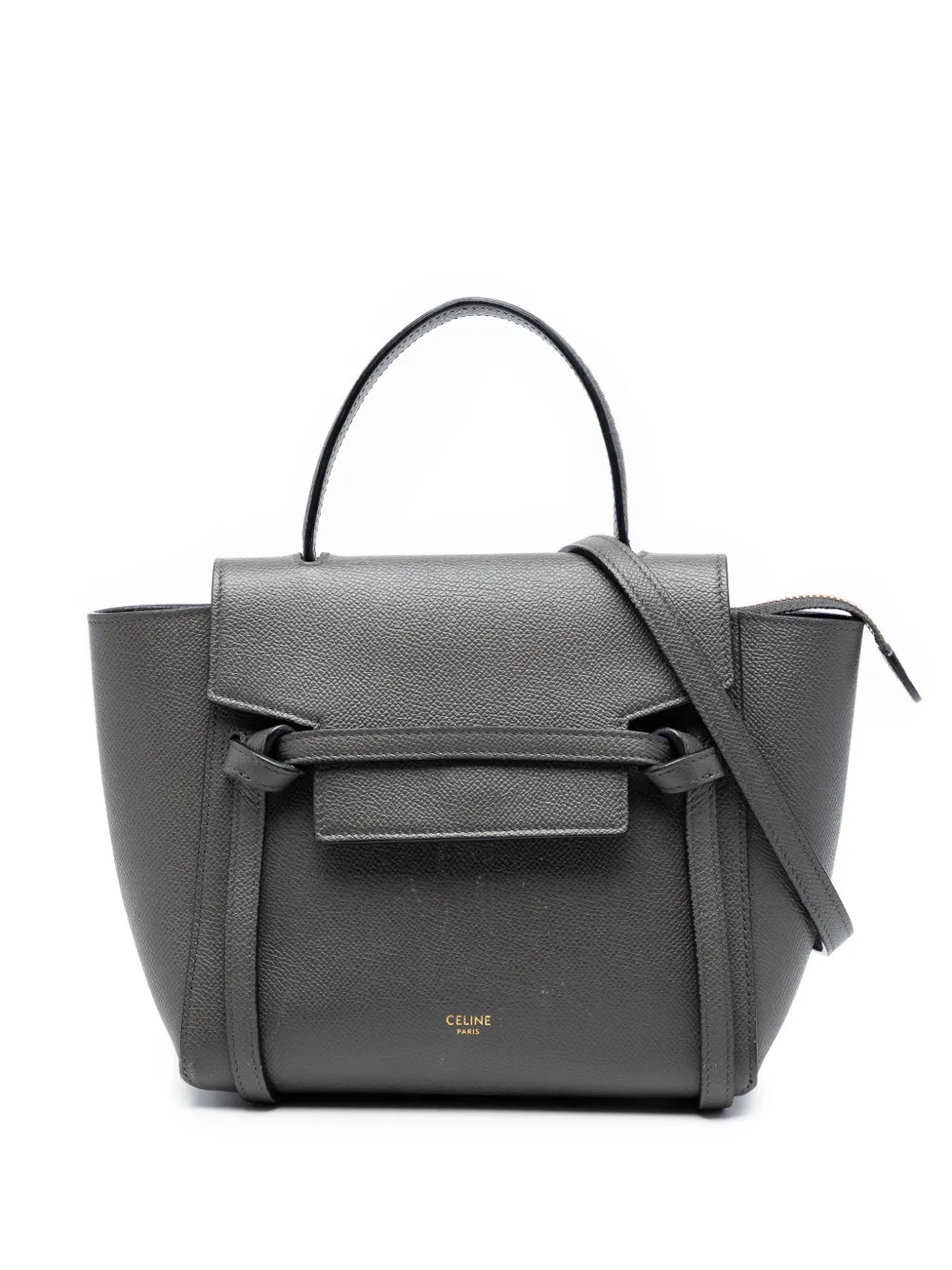 Celine Pre-Owned 2020 Nano Grained Calfskin Belt Bag satchel - Grigio