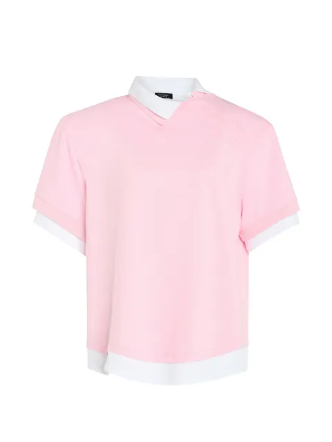 A.W.A.K.E. Mode double-collar layered-effect top