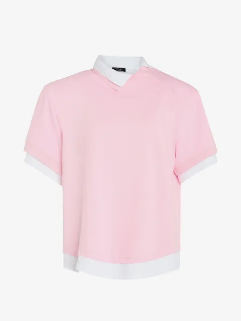 A.W.A.K.E. Mode double-collar layered-effect top