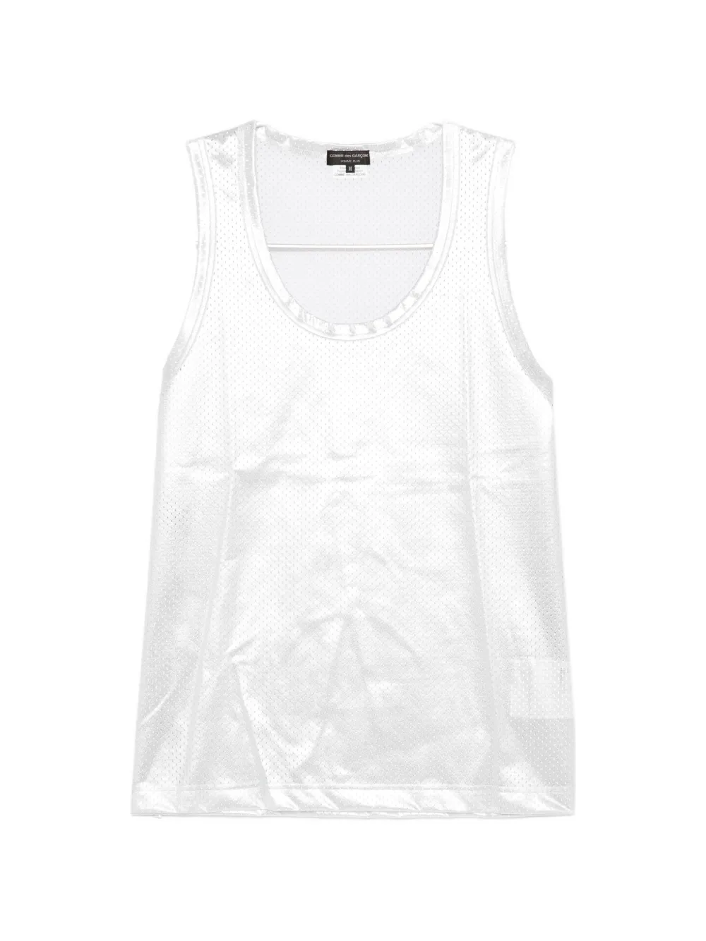 Comme des Garçons Homme Plus perforated metallic vest - Argento