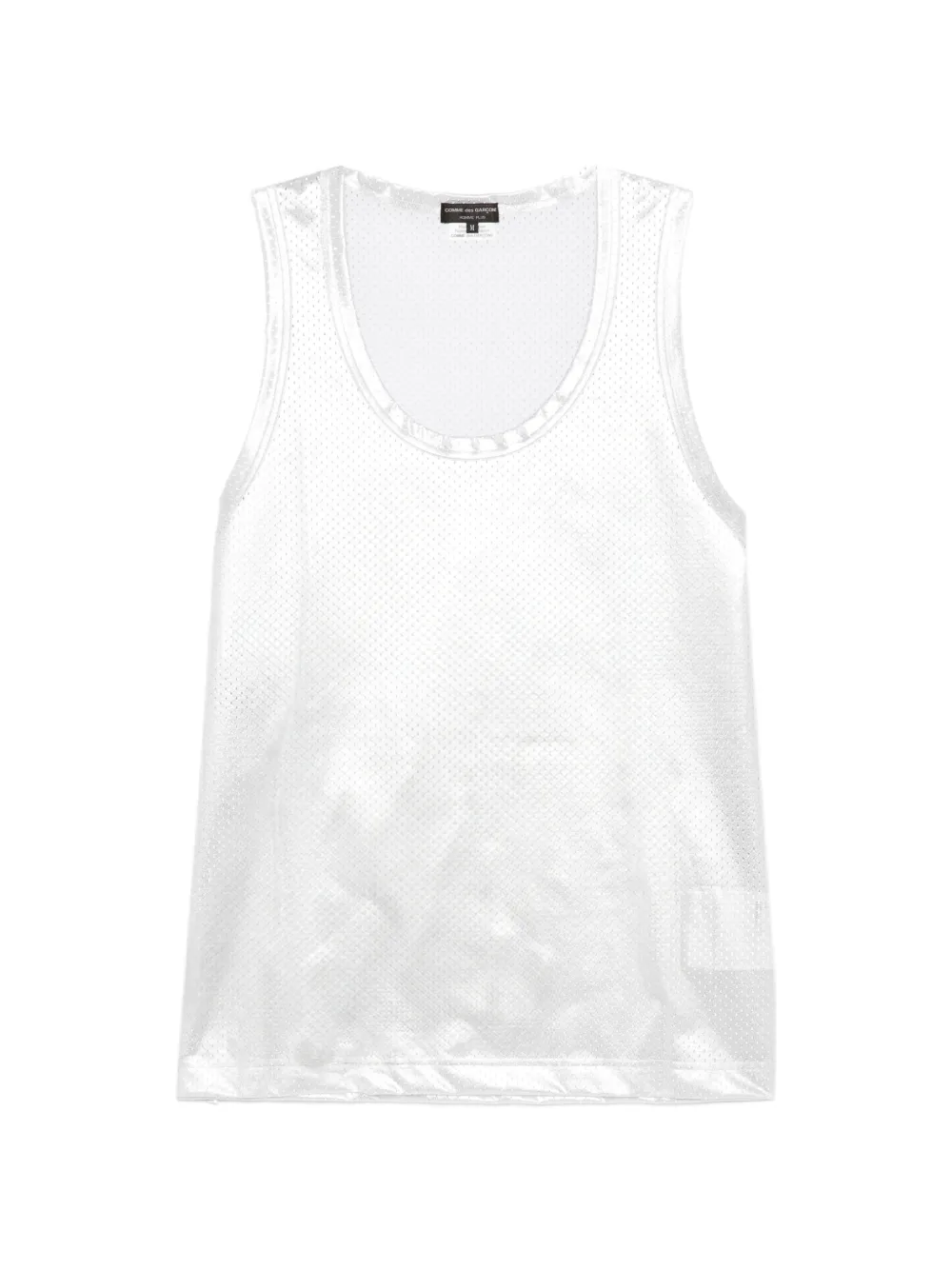 Comme des Garçons Homme Plus perforated metallic vest - Argento