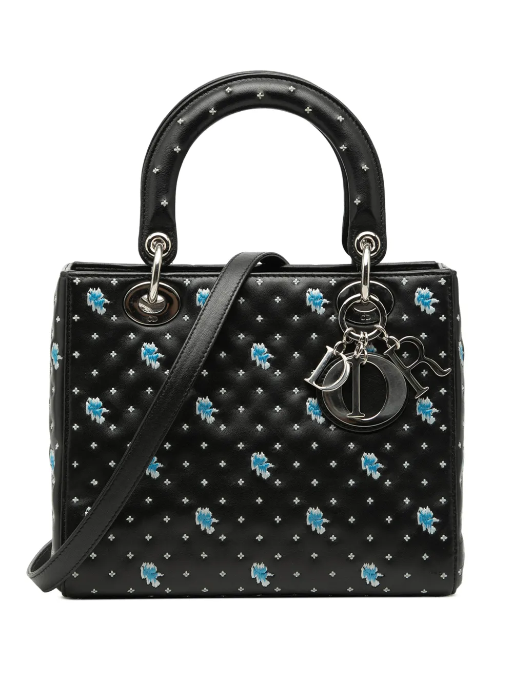 Christian Dior Pre-Owned 2015 mittelgroße Lady Dior Satchel-Tasche - Schwarz