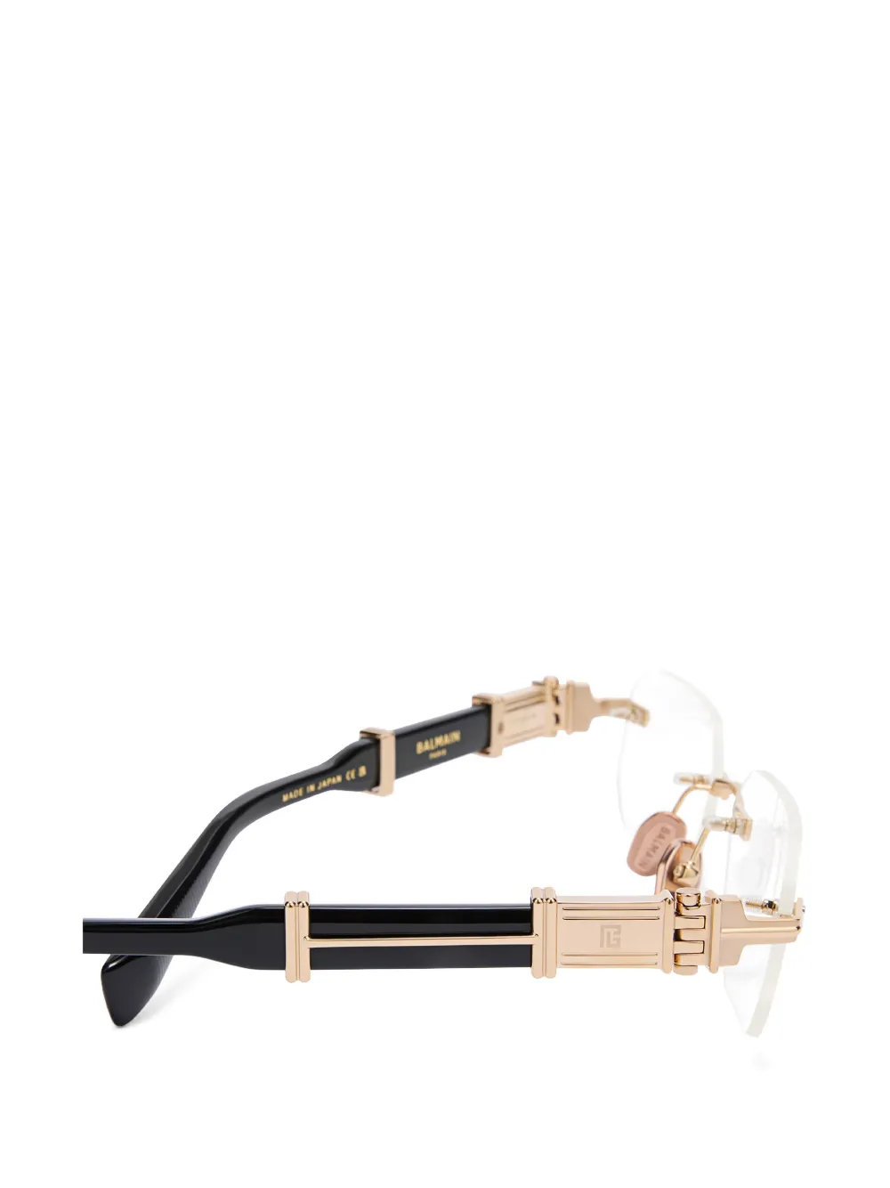 Balmain Eyewear Zonnebril met geometrisch montuur Zwart