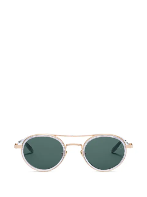 Akoni Astria 12K gold round-frame sunglasses