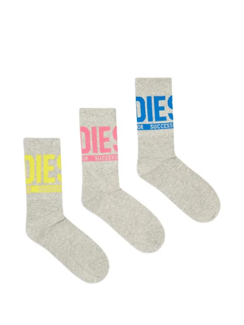 Diesel set de tres pares de calcetines con detalle del logo