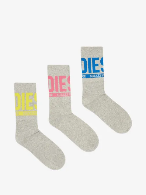 Diesel three-pack of logo cuff socks