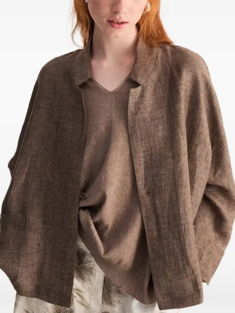 BIANCALANCIA chaqueta texturizada sin cuello
