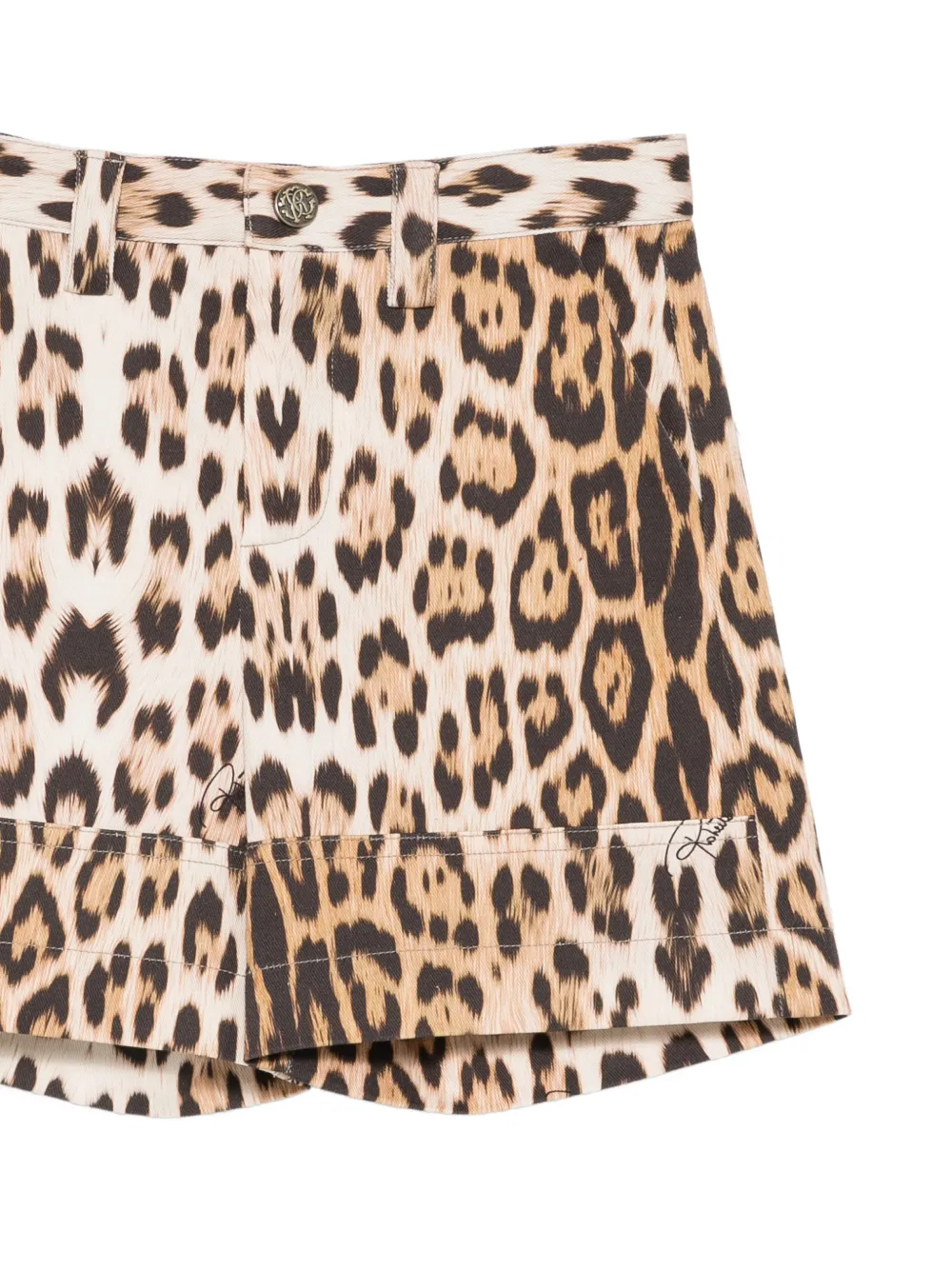 Roberto Cavalli Junior Shorts met luipaardprint Beige