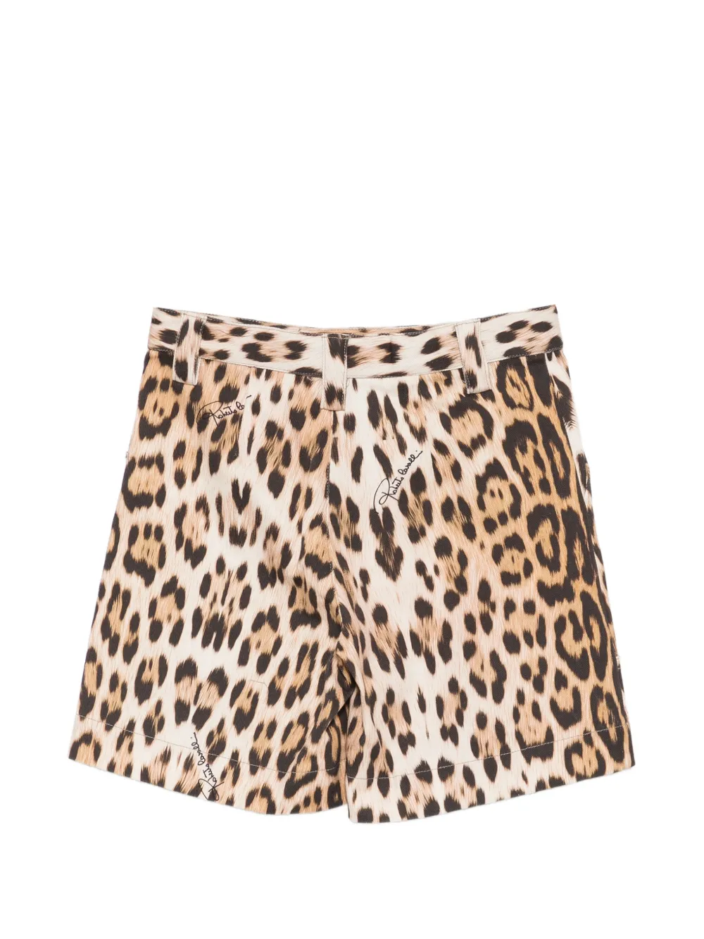 Roberto Cavalli Junior Shorts met luipaardprint Beige