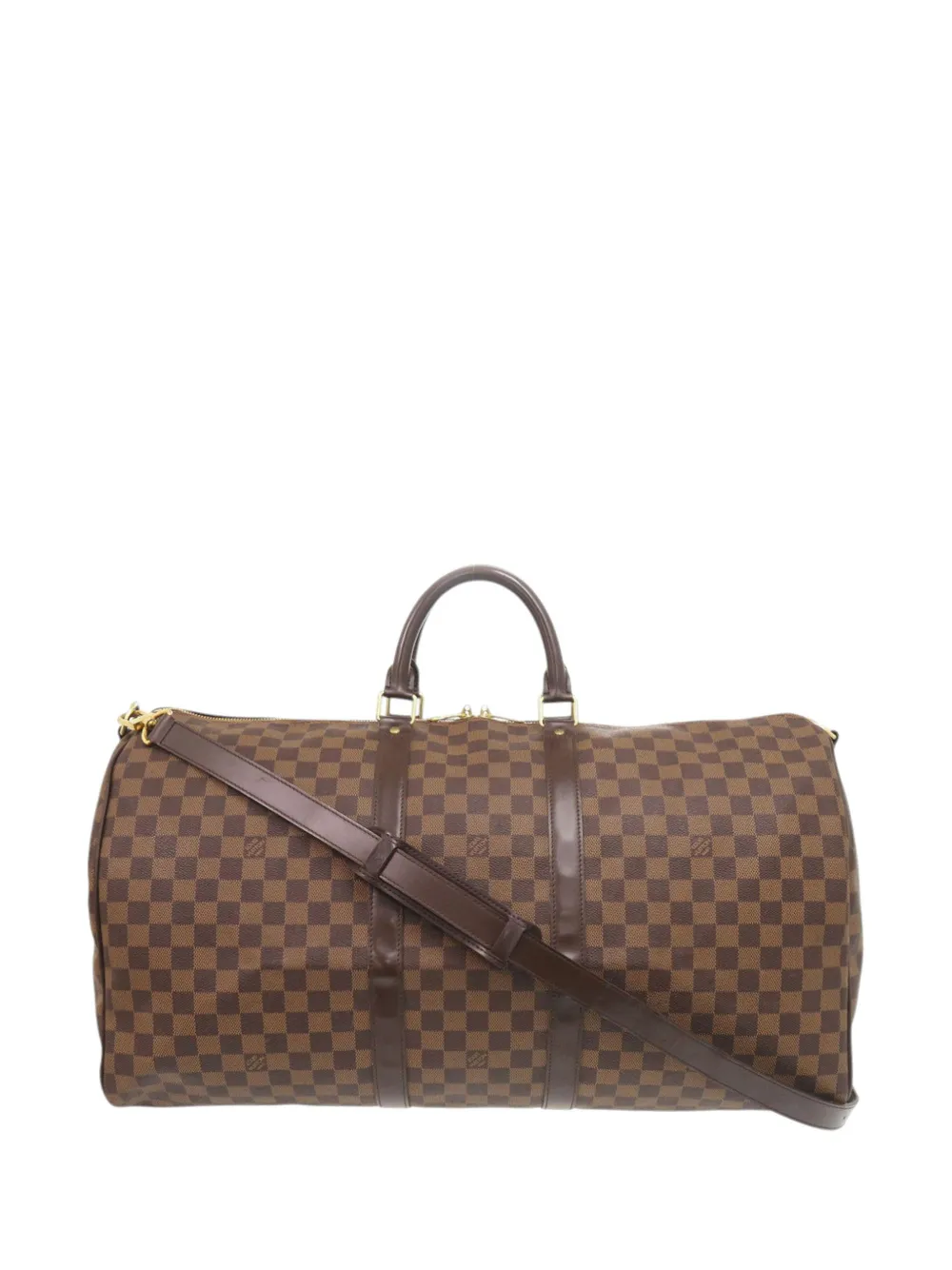 Louis Vuitton Pre-Owned 2013 Damier Ebene Keepall Bandouliere 55 travel bag - Marrone