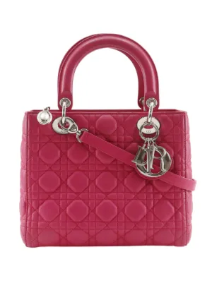 Christian Dior Pre-Owned Mini Lady Dior Crossbody Bag | Pink