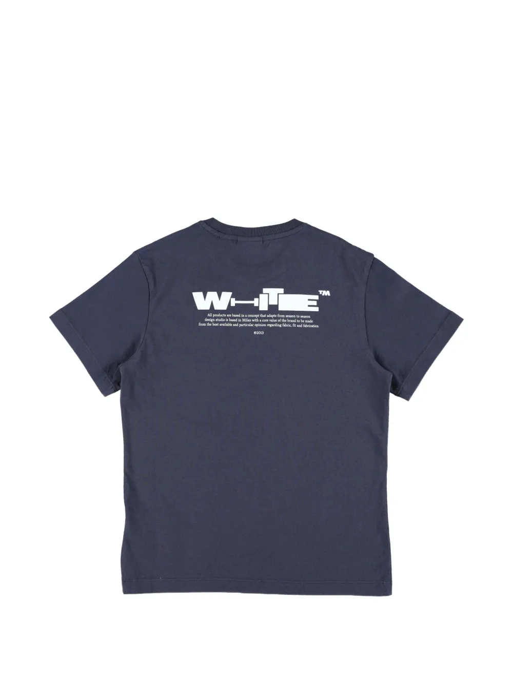 Off-White Kids T-shirt met logoprint Blauw