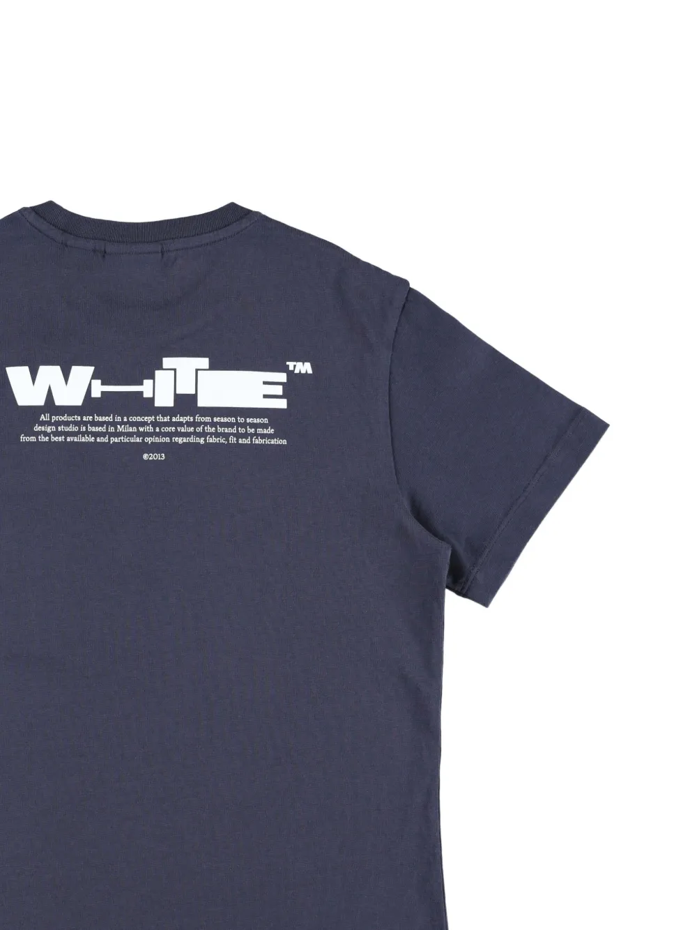 Off-White Kids T-shirt met logoprint Blauw