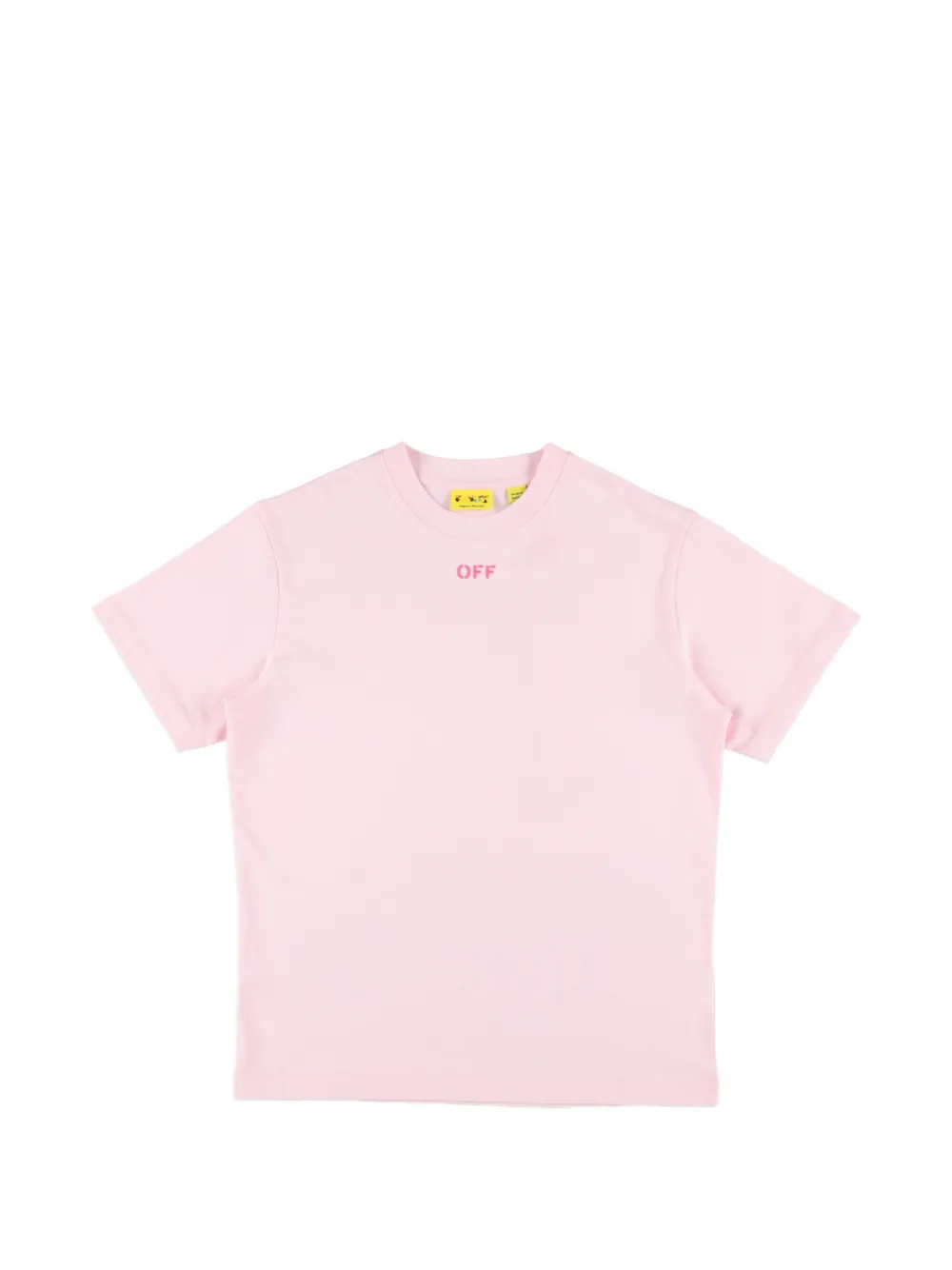 Off-White Kids Diagonals logo-print T-shirt - Rosa