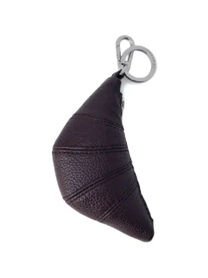 LEMAIRE Mini Croissant Keyring In Leather | Black | FARFETCH