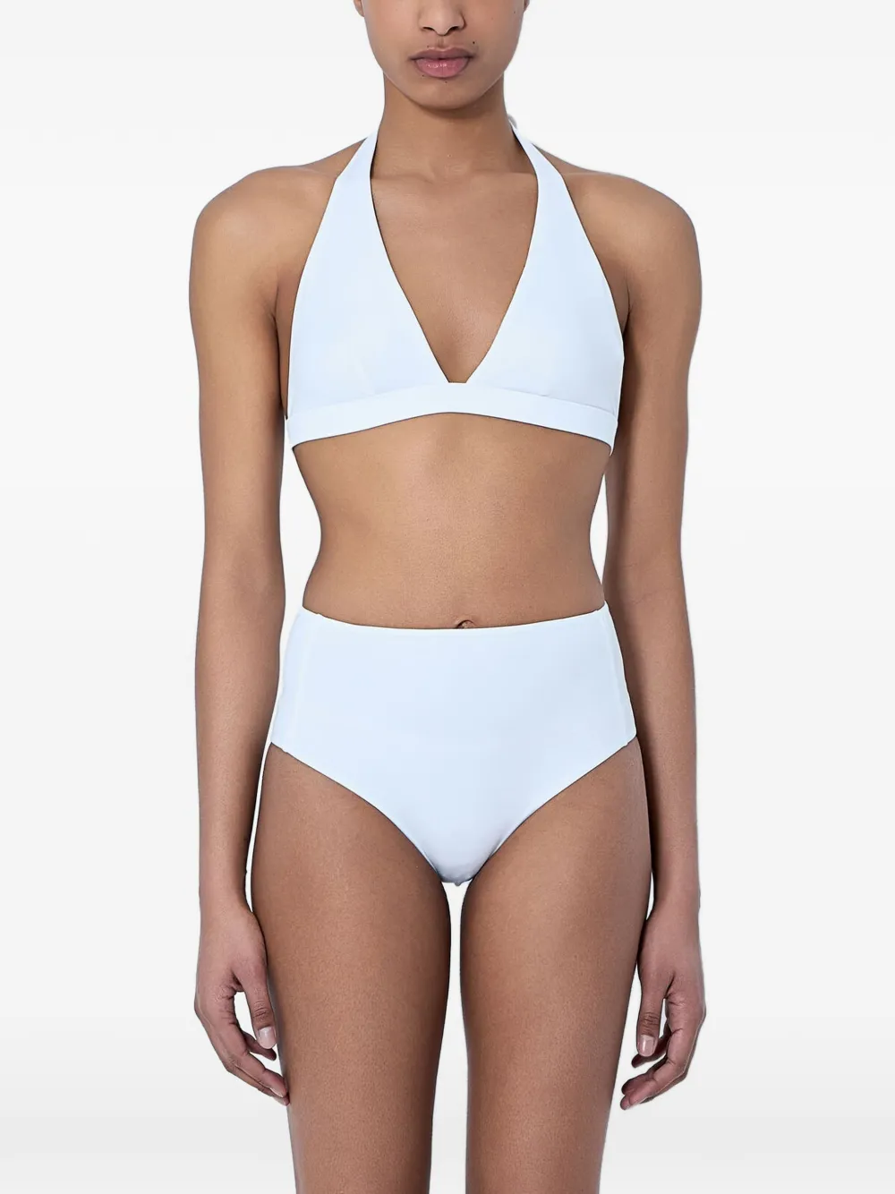 Max Mara halter-neck elasticated-underband bra - Weiß