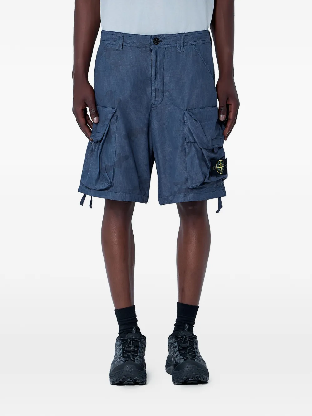 Stone Island ripstop cargo shorts - Blue