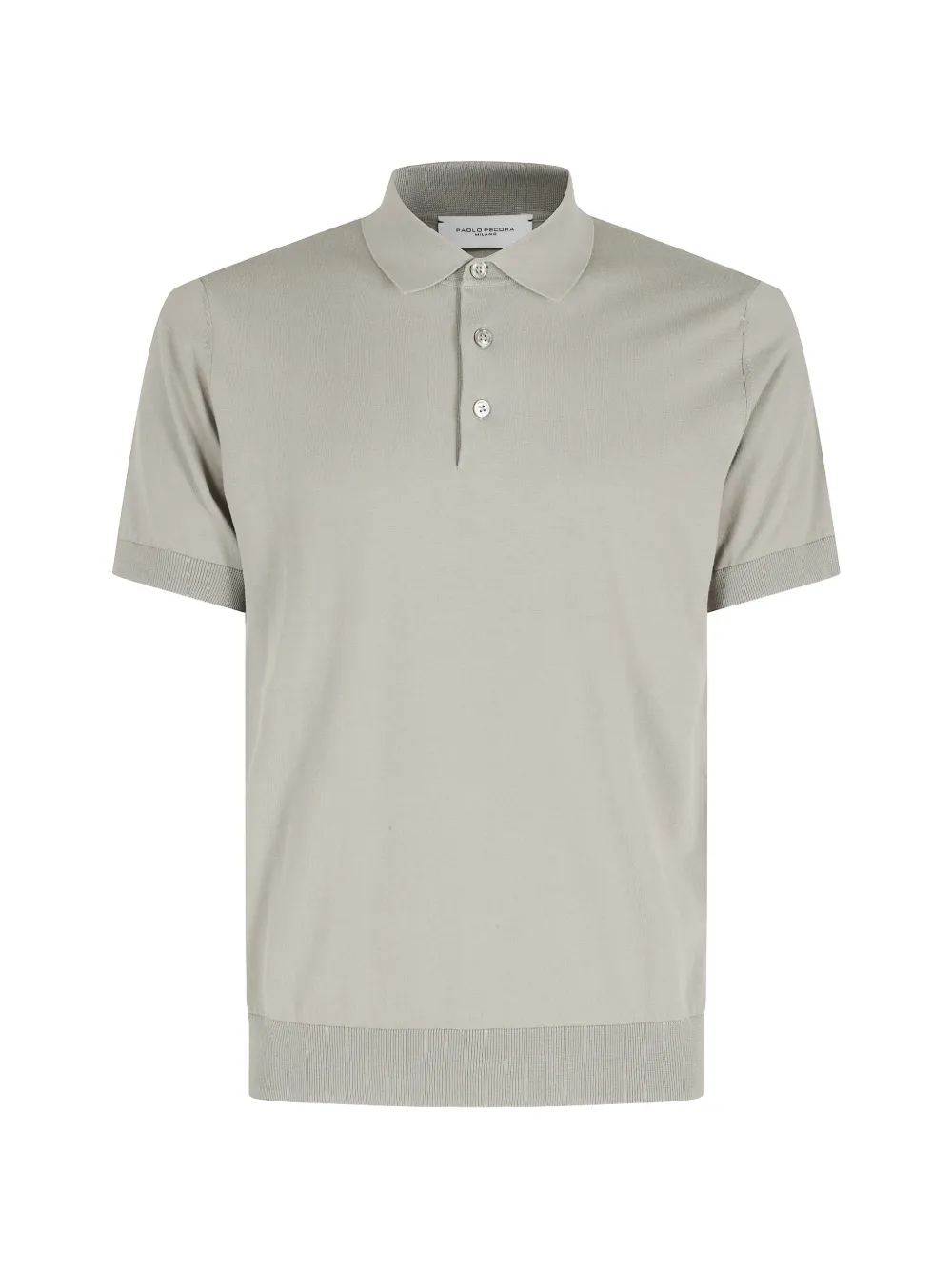 Paolo Pecora ribbed-trim polo shirt - Grau