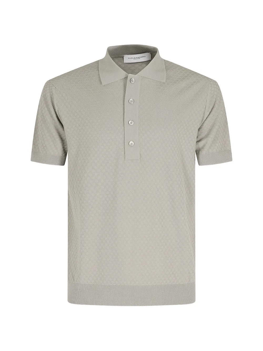 Paolo Pecora micro-jacquard polo shirt - Grigio