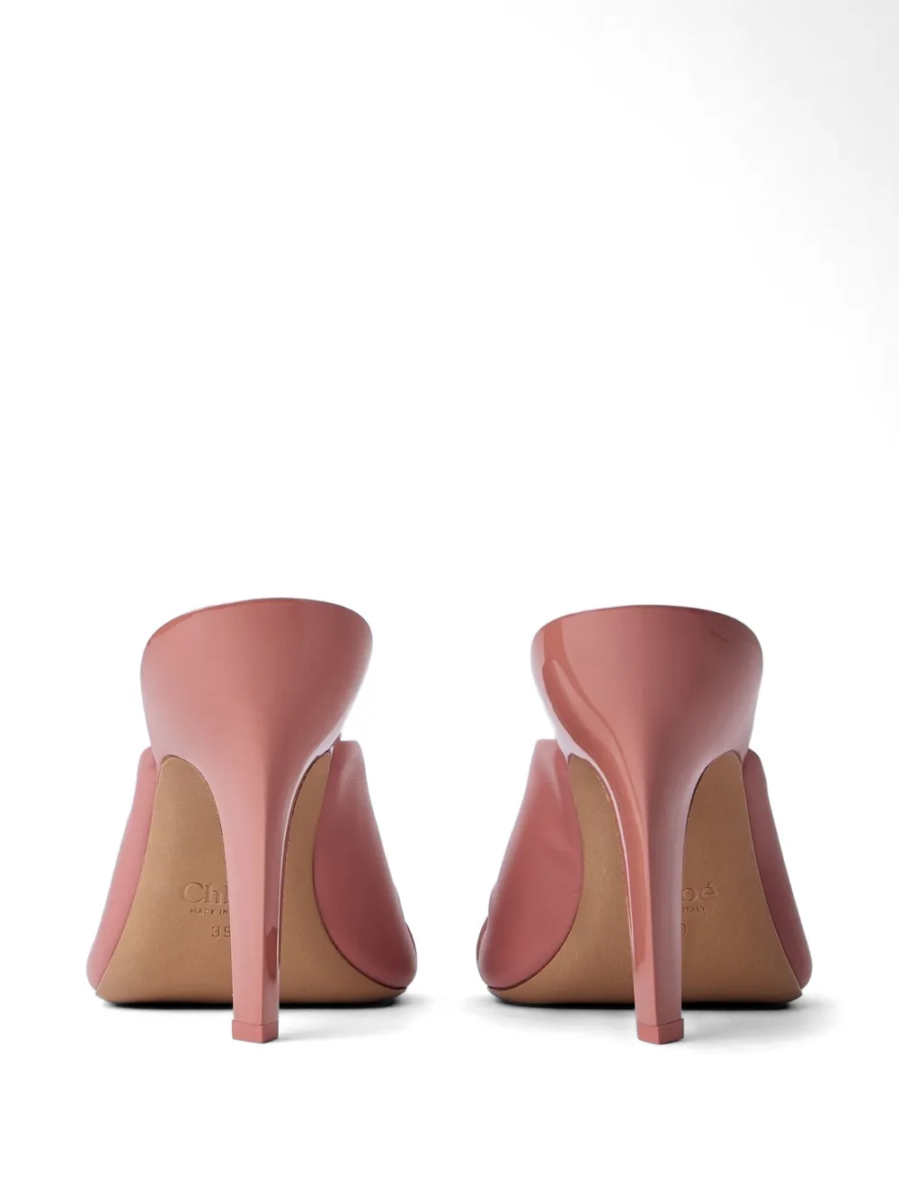 Chloé knotted pointed-toe mules Roze