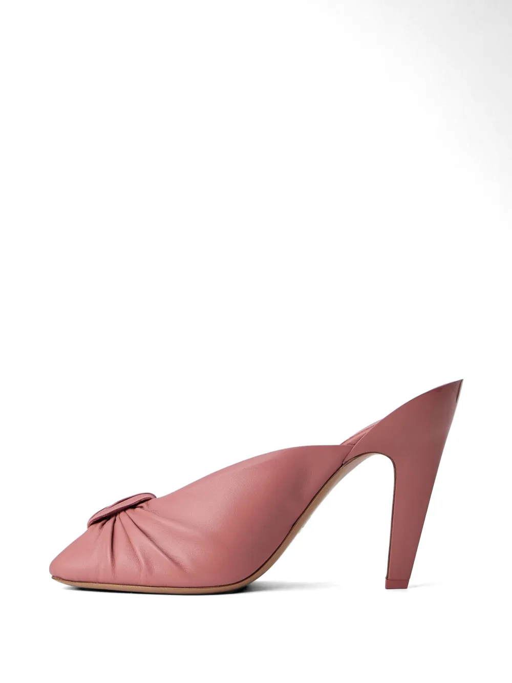 Chloé knotted pointed-toe mules Roze