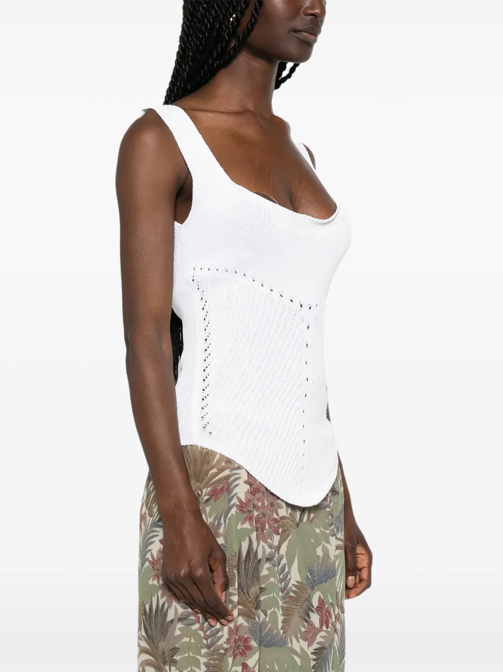  Versace Pre-owned Haut En Maille Pointelle (années 2000) - Marron 