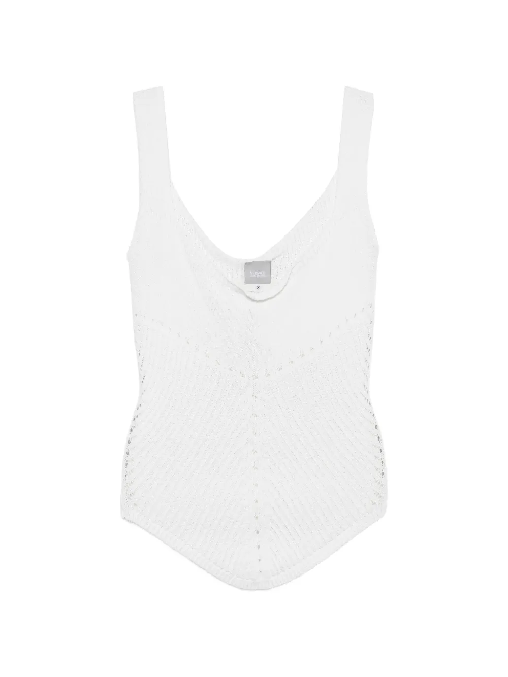 Versace Pre-Owned 2000s pointelle-knit top - Braun